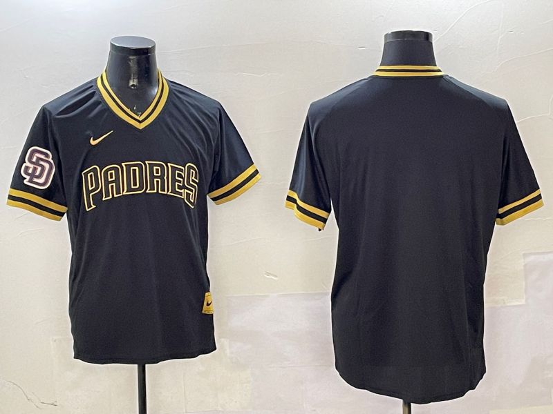 Men San Diego Padres Blank Black Gold Game 2025 Nike MLB Jersey style 2->san diego padres->MLB Jersey